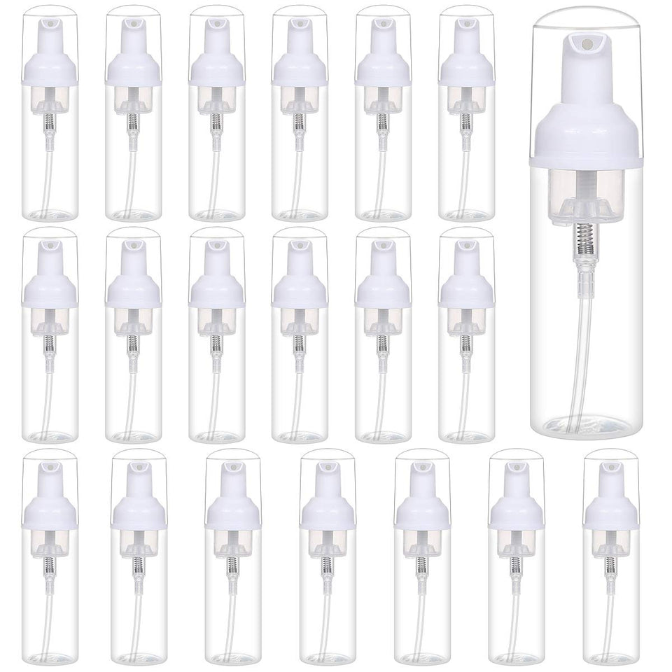 ROMROC 2oz foam bottle with pump close-up showing BPA-free construction for safe use