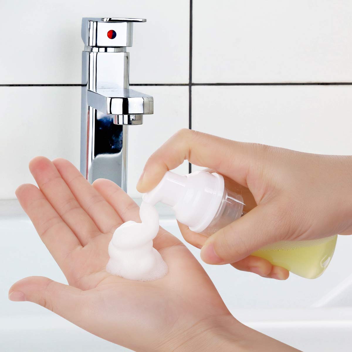 ROMROC bottle dispensing hand soap or cleanser for bathroom or gym