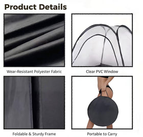 ROMSPRI Portable tanning studio with carry bag enables easy travel.