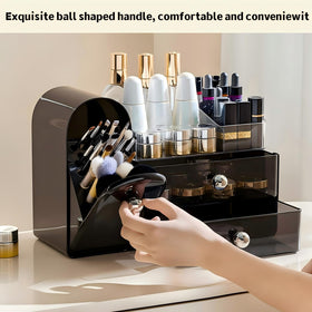 RONGZHIERK vanity storage with drawers and top compartments for cosmetics