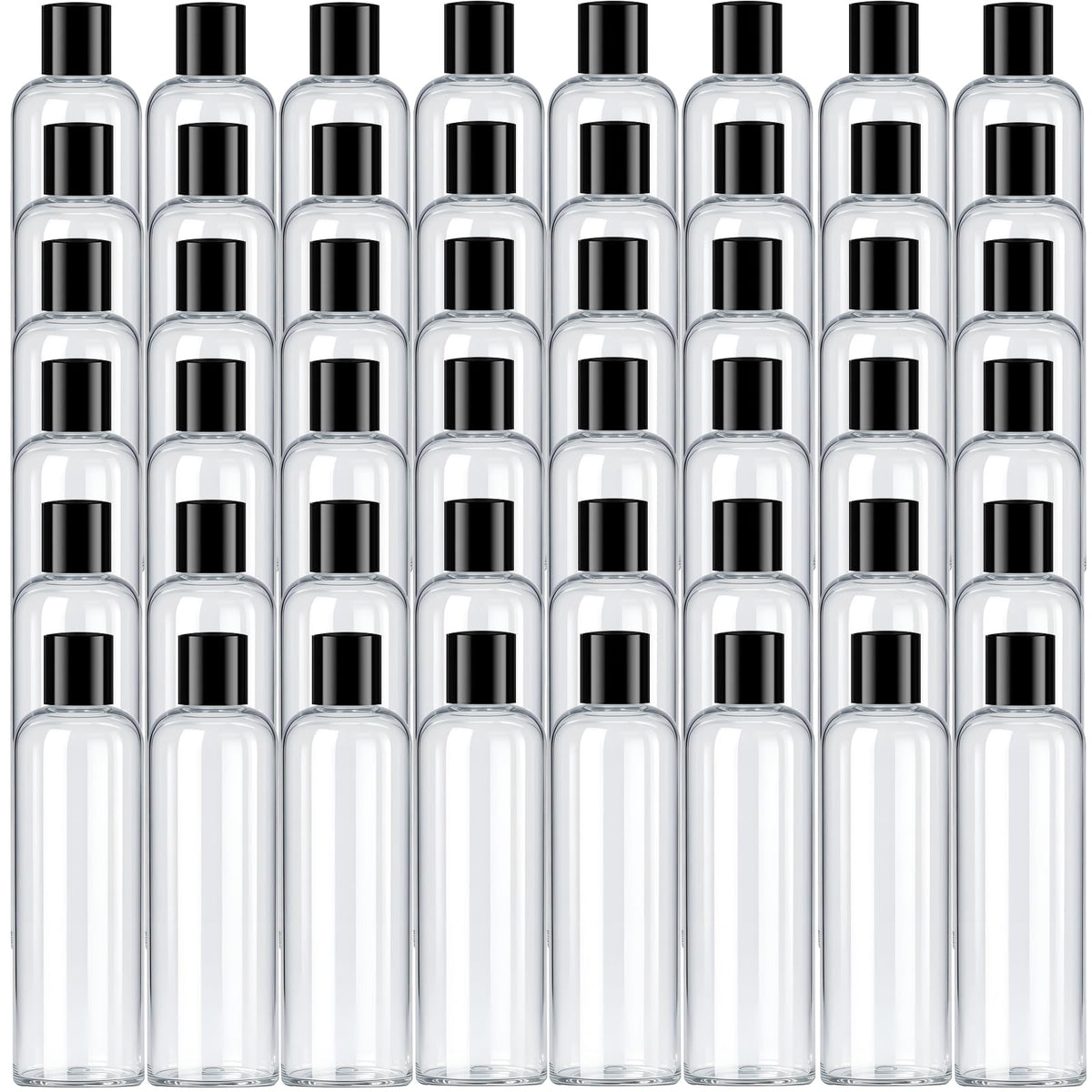 RONIMAN 48-pack 8oz clear bottles for bulk travel organization