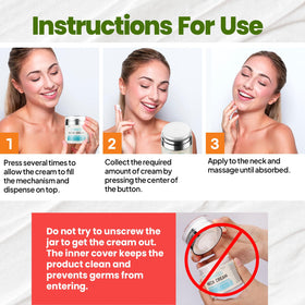 Skin appears plump and glow after applying Ronkie Neck Cream.