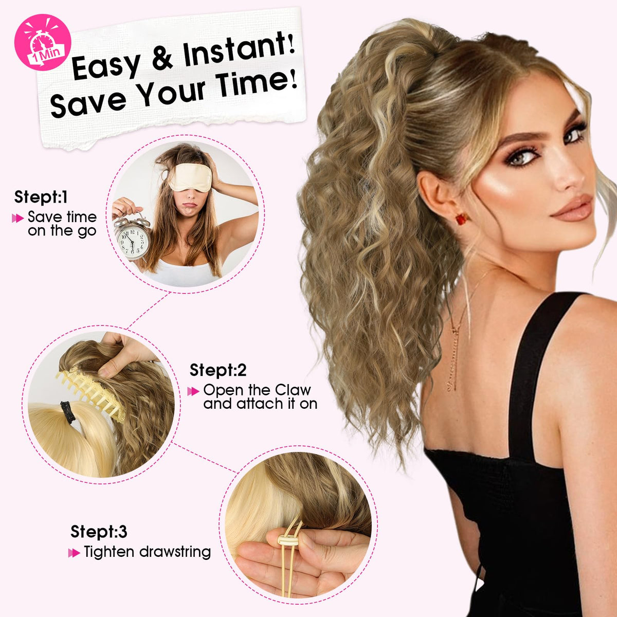 RONTAYA ash brown highlights color variation shown in natural lighting.