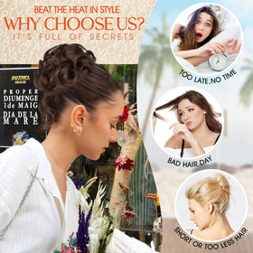 RONTAYA chignon scrunchies for secure ponytail extension.