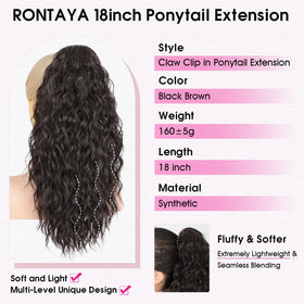 RONTAYA multi-layered fluffy texture creates fuller, realistic ponyhair in seconds.
