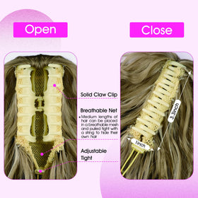RONTAYA secure claw-clip on model demonstrates all-day comfort.