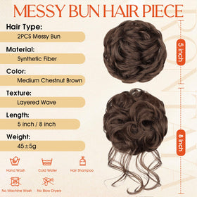 RONTAYA wavy curly synthetic updo adds effortless texture.