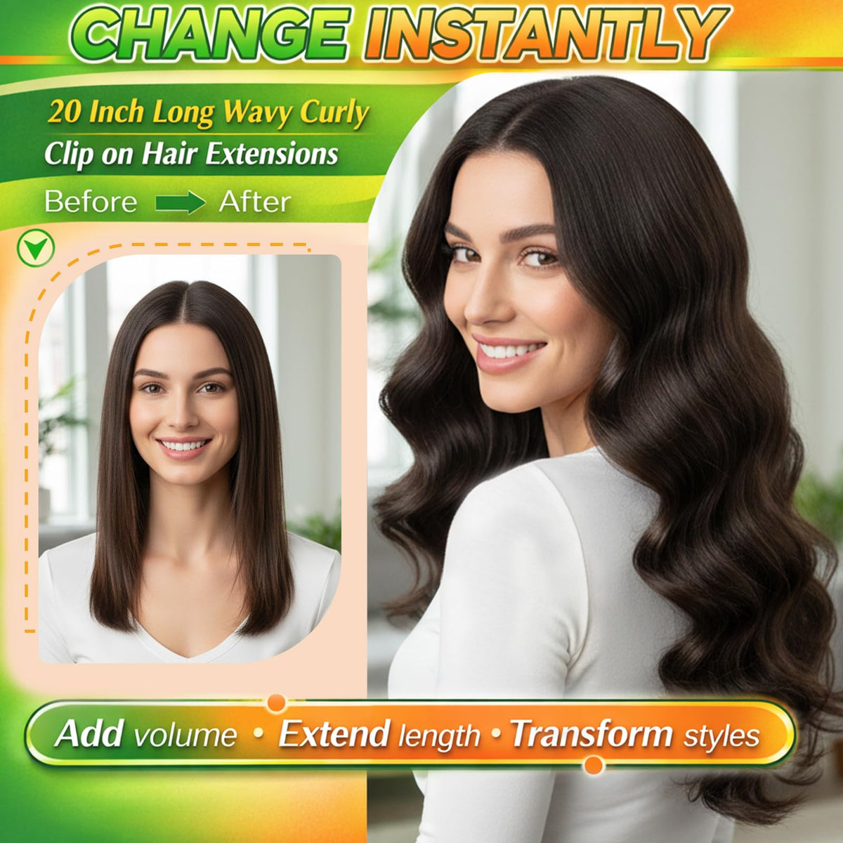 Rootoo mid-weft 3-clip secure attachment for quick styling