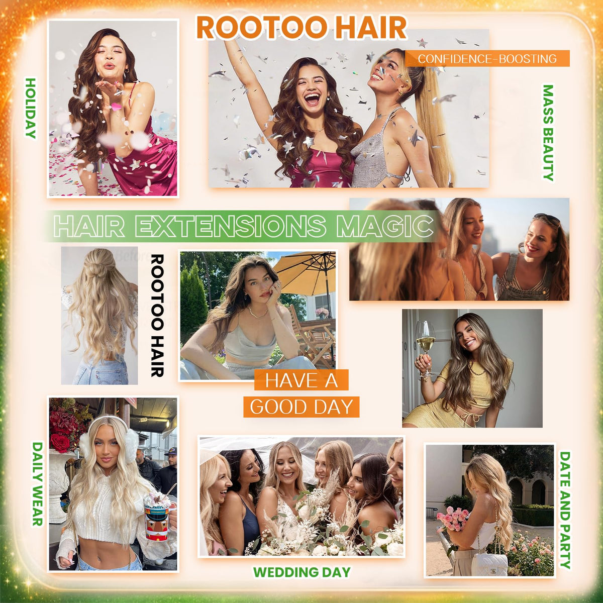 Rootoo 4-clip wide weft adds fullness at crown