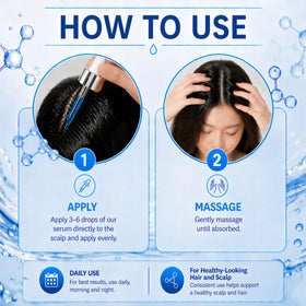 RootRenewal copper peptide serum applied to scalp for lightweight hydration