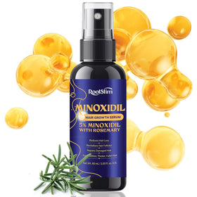 RootStim 5% Minoxidil bottle for targeted thinning areas.