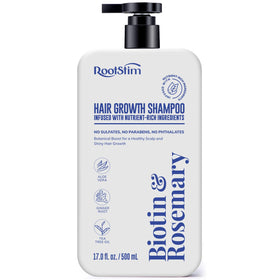 RootStim Biotin Rosemary Hair Growth Shampoo bottle for fuller-looking hair
