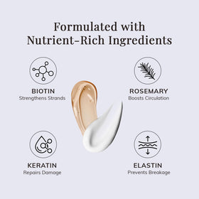 RootStim rosemary biotin ingredients label highlighting a natural blend for scalp nourishment.