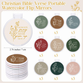Roowest mini pocket mirror featuring Bible verse inscriptions for daily encouragement.