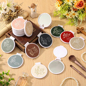 Roowest mirror showcases vintage sketch floral art with a protective flip top lid.
