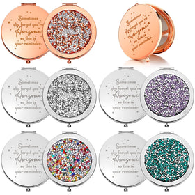 Roowest inspirational compact mirror front, portable for quick makeup checks