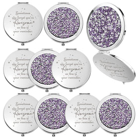 Roowest inspirational compact mirror with back quote, ideal for gifting and daily motivation.