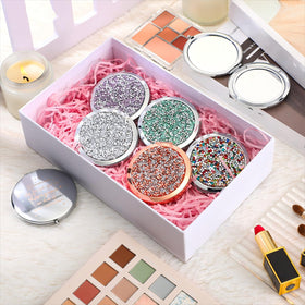 Roowest inspirational compact mirror silver-green, versatile color option