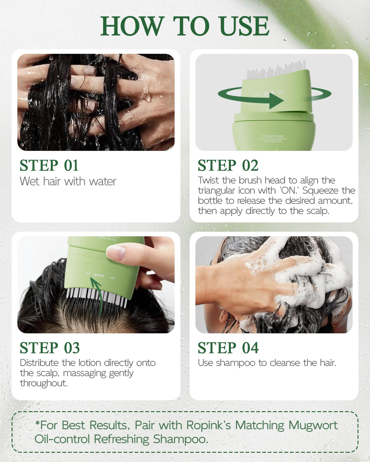 Ropink 4D Hyaluronic Acid hydration for scalp comfort