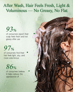 Ropink Mugwort Scalp Detox Shampoo dense lather spreads from roots to ends.