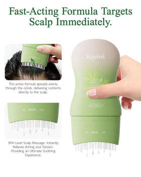 Ropink Scalp Brush applicator close-up for precise root delivery