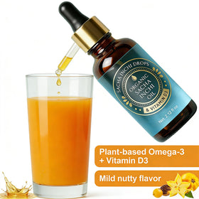 Roreiye Sacha Inchi Oil Drops amber bottle conveys premium plant-based nourishment.