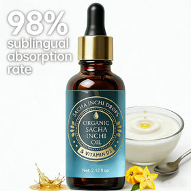 Roreiye Sacha Inchi Oil Drops label detail lists ingredients and daily intake.