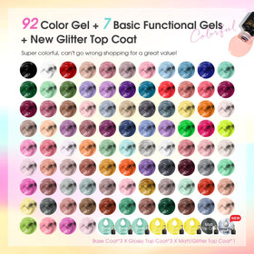 ROSALIND 92-color bottles display vibrant hues ideal for custom nail art.