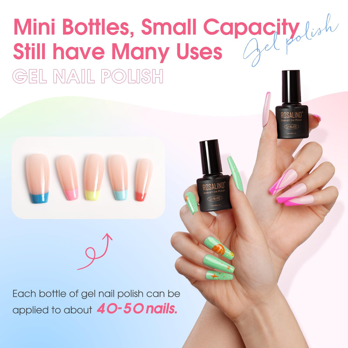 ROSALIND base coat trio ensures smooth adhesion and long-lasting manicure results.
