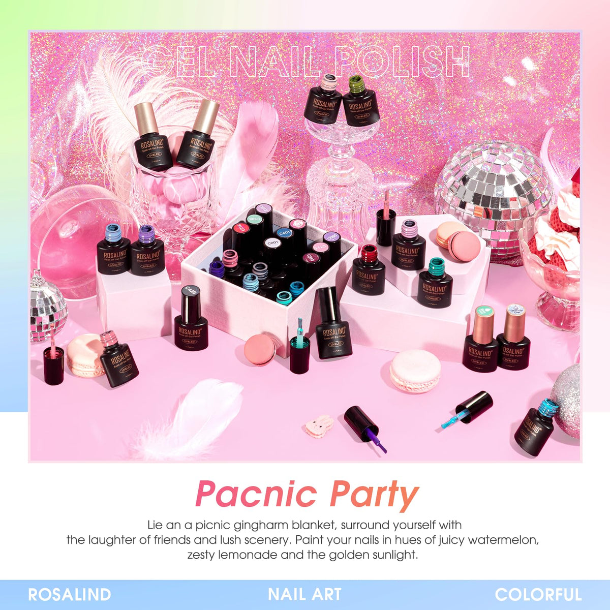 ROSALIND glitter top coat sparkles for festive or glam looks.