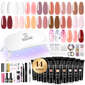 ROSALIND Poly Nail Gel Kit front view showing a complete at-home manicure starter set