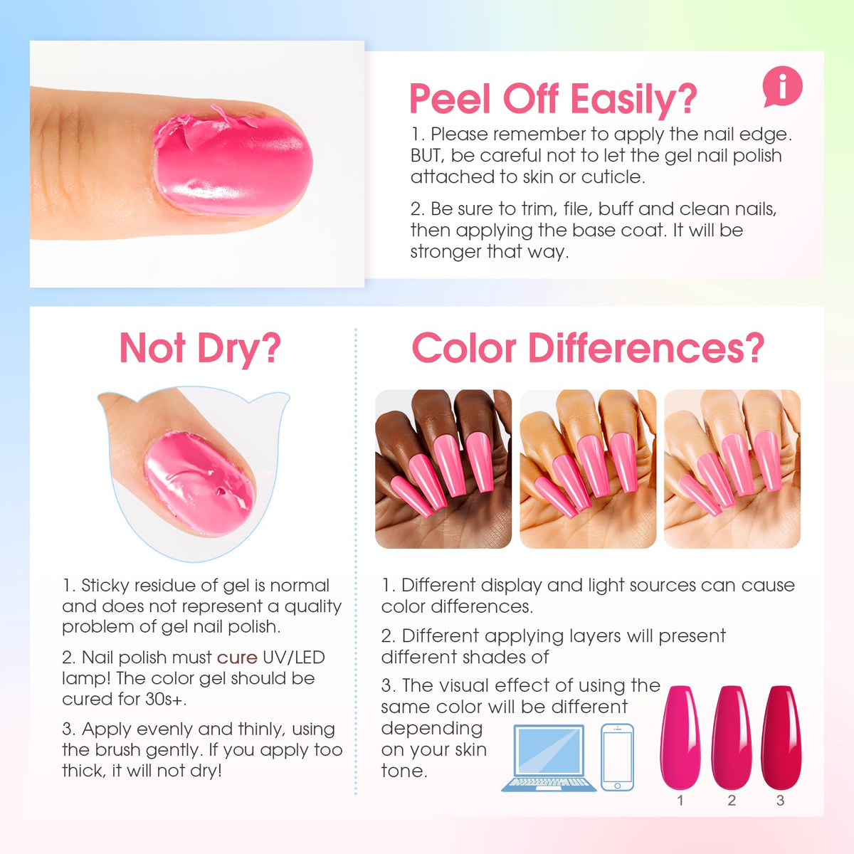 ROSALIND UV/LED lamp ready set for flexible at-home gel manicures.