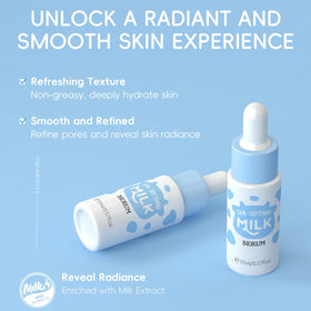 Rosardene Milk Serum absorbs quickly for a supple, radiant look.