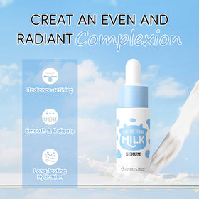 Rosardene Milk Serum bottle delivering lightweight hydration for teens.