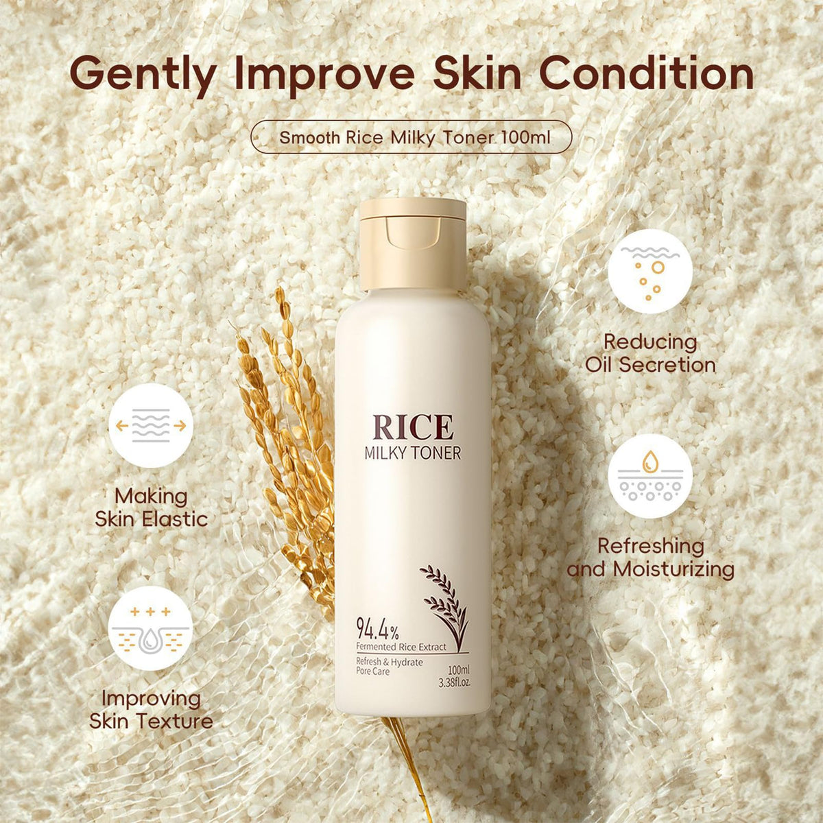 Rosardene Rice Serum drop delivers lightweight hydration and radiance
