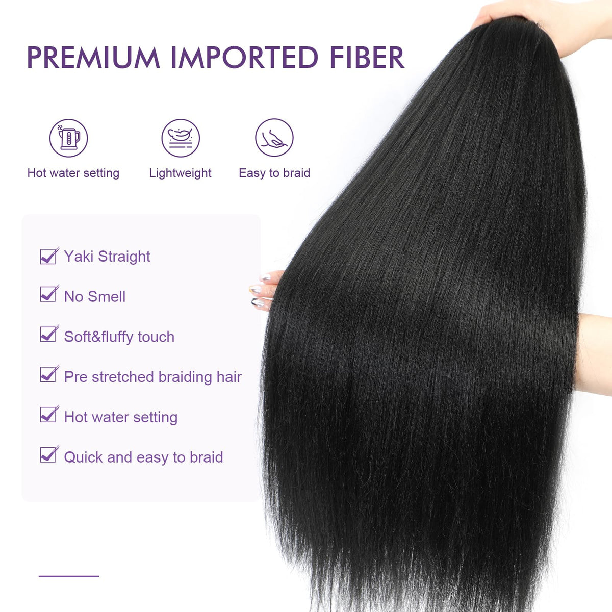ROSDINA hot-water setting ends-dip enables quick style changes for braids