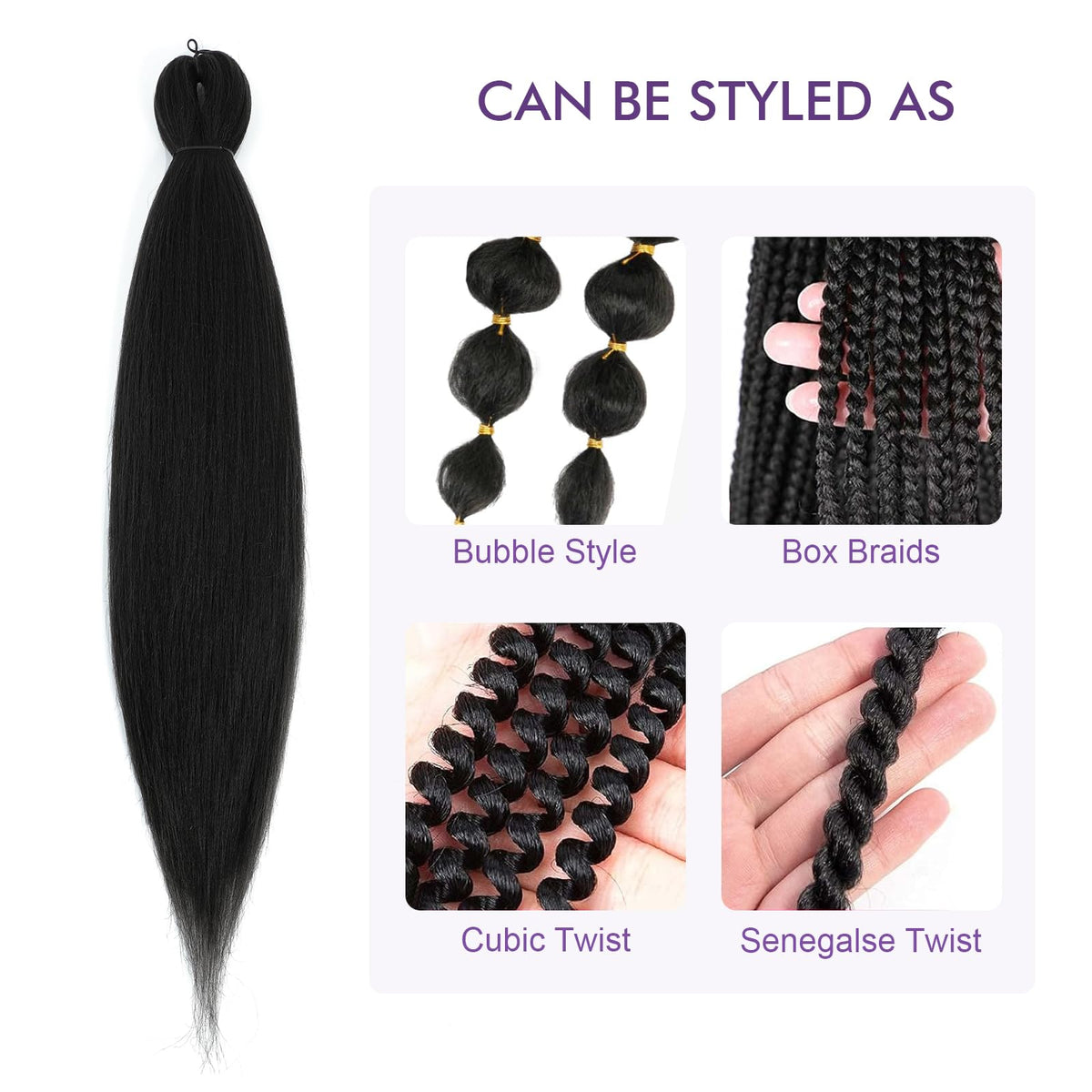 ROSDINA lightweight skin-friendly braiding hair offers all-day comfort