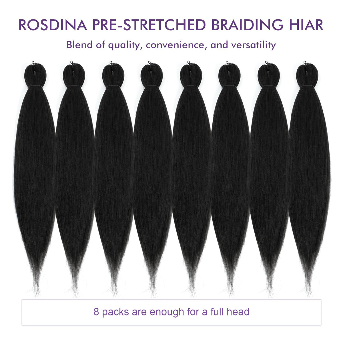 ROSDINA tangle-free itch-free braiding hair supports easy installation