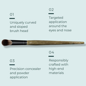 Rose and Ben Beauty C32 fibers closeup highlighting soft vegan fibers for buildable coverage.