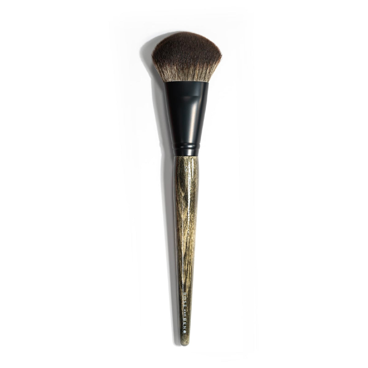 Rose and Ben Beauty C41 blush brush angle closeup for precise application