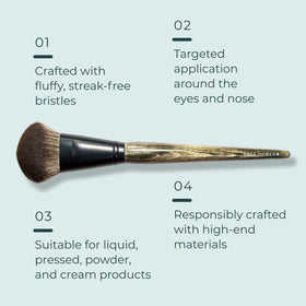 Rose and Ben Beauty C41 vegan bristles for soft, cruelty-free makeup