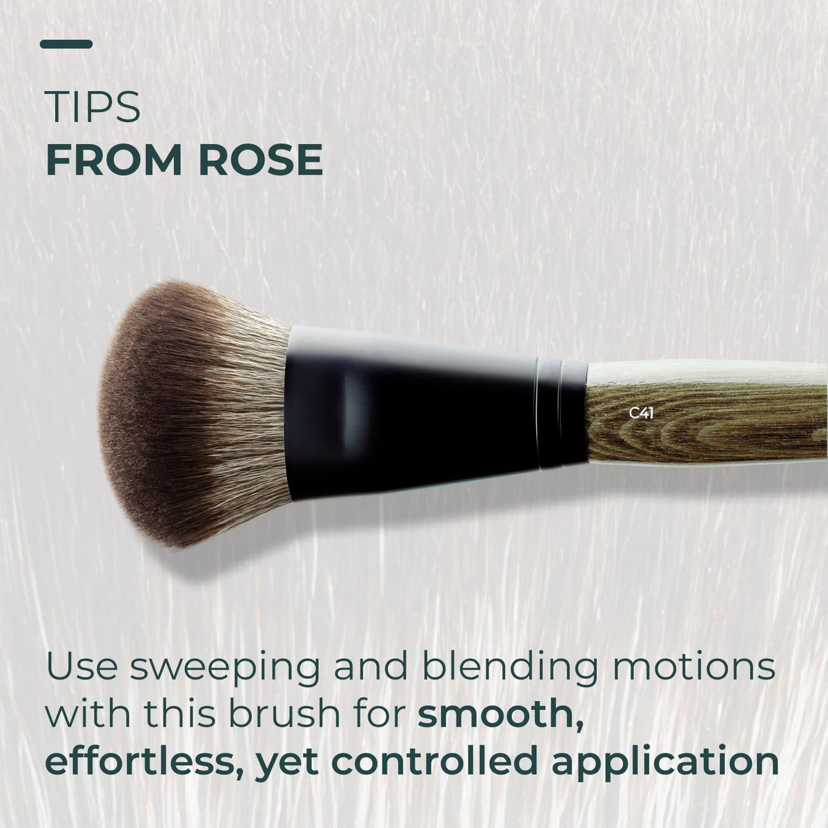 Rose and Ben Beauty C41 brush ideal for cream blush use