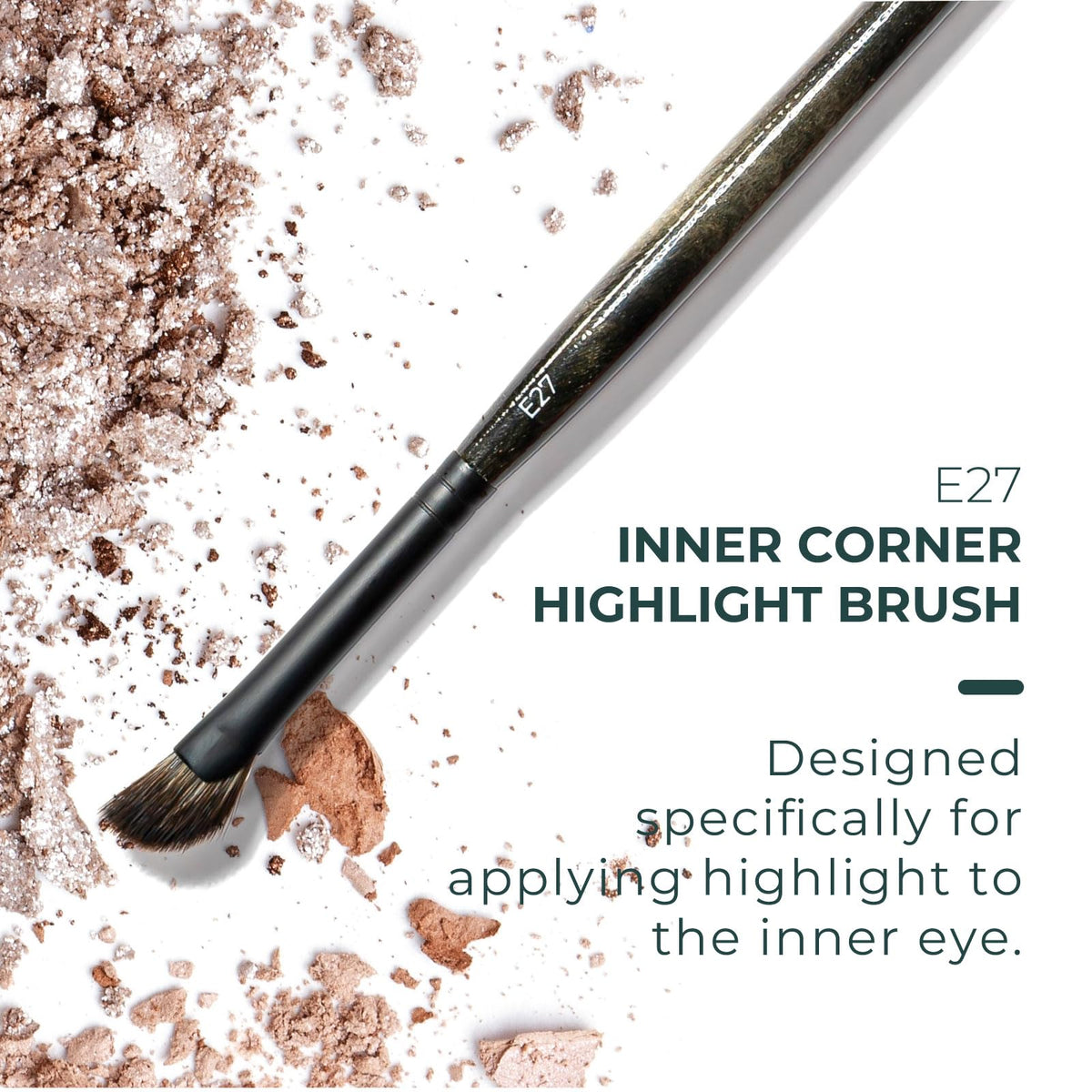 Rose and Ben E27 brush densely packed bristles lift pigment smoothly.