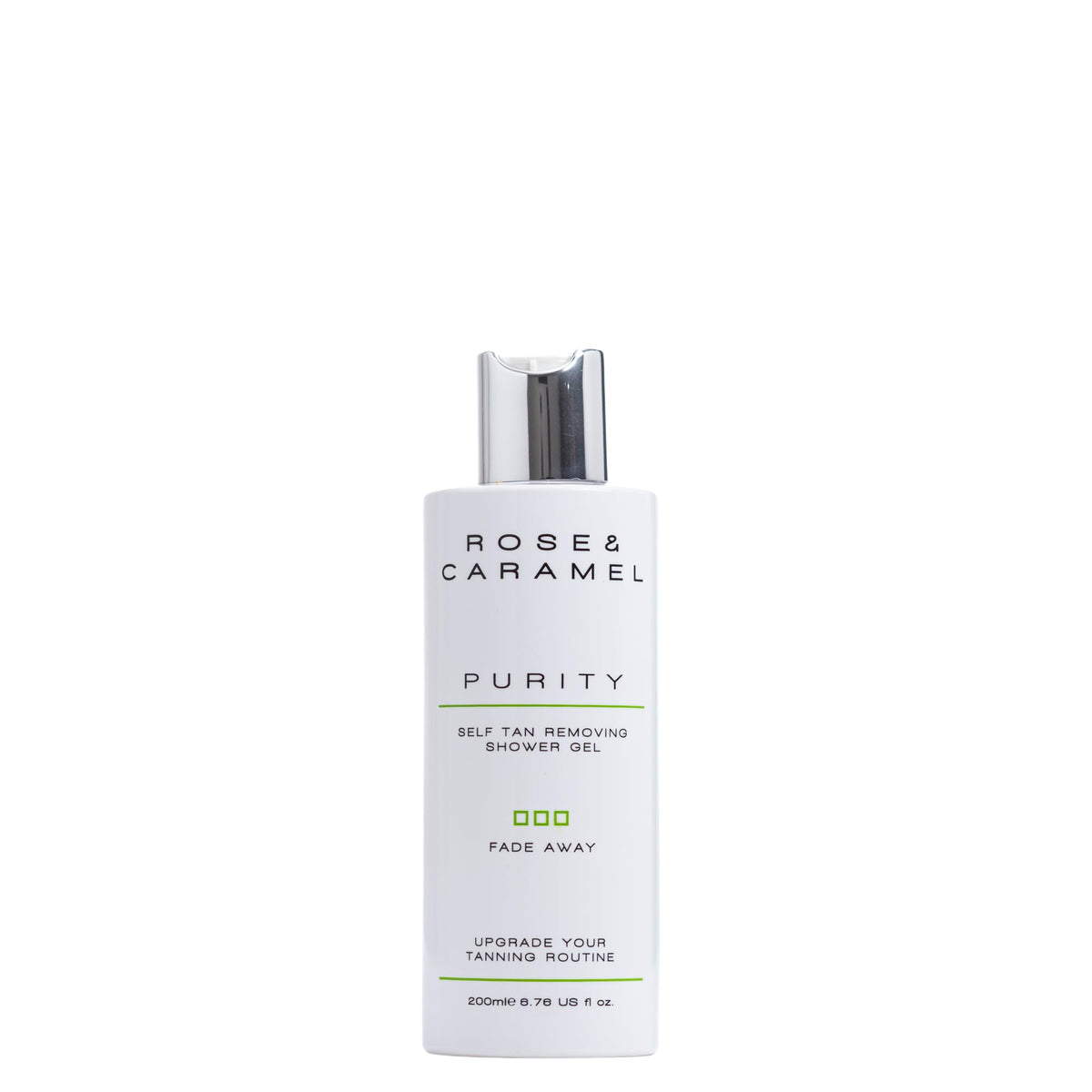 Rose & Caramel Purity Fade Away pump bottle for effortless tan removal