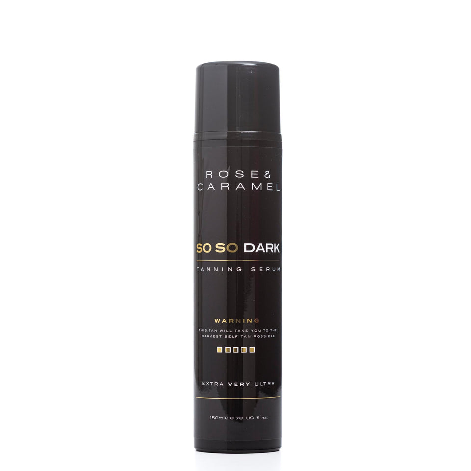 Rose and Caramel So So Dark bottle pour enables even application and bronzed results.