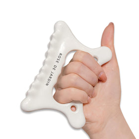 Rose de Jardin ceramic gua sha face for natural contouring and lifted appearance.