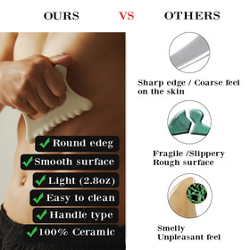 Rose de Jardin dual-line design gua sha for ergonomic grip and precise massage.