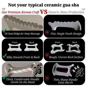 Rose de Jardin ergonomic handle gua sha offers secure, comfortable massage sessions.