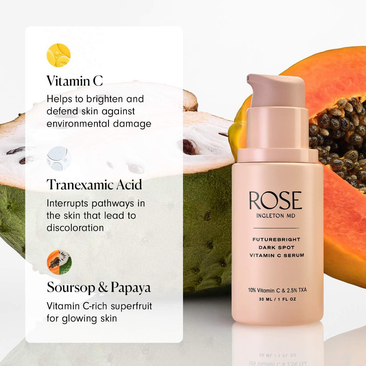 ROSE Ingleton MD FutureBright box front showcases key benefits and formula details.
