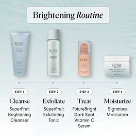ROSE Ingleton MD FutureBright packaging on shelf demonstrates premium skincare.